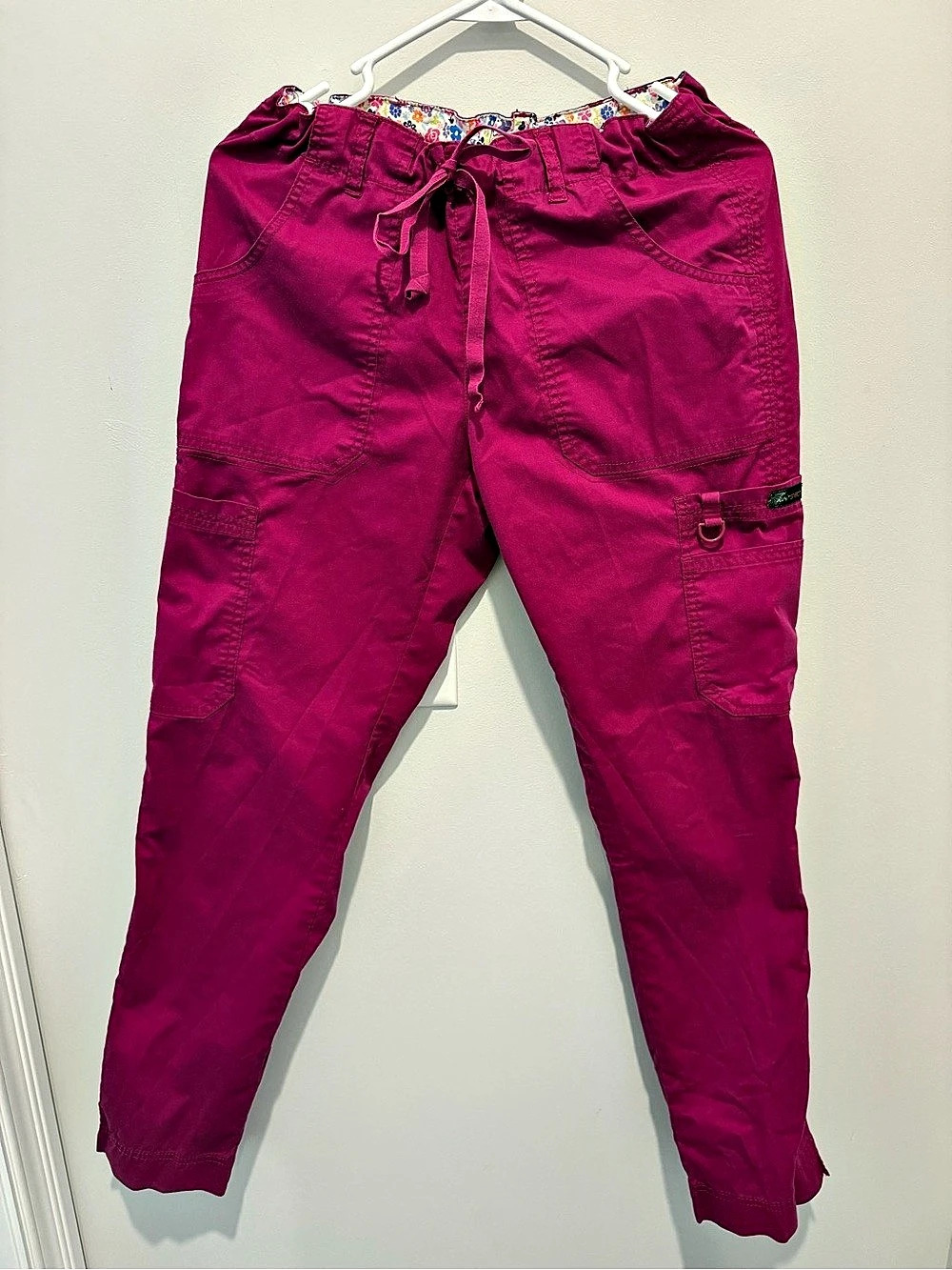 Koi Stretch Skinny Scrub Pants in Pink Size Small